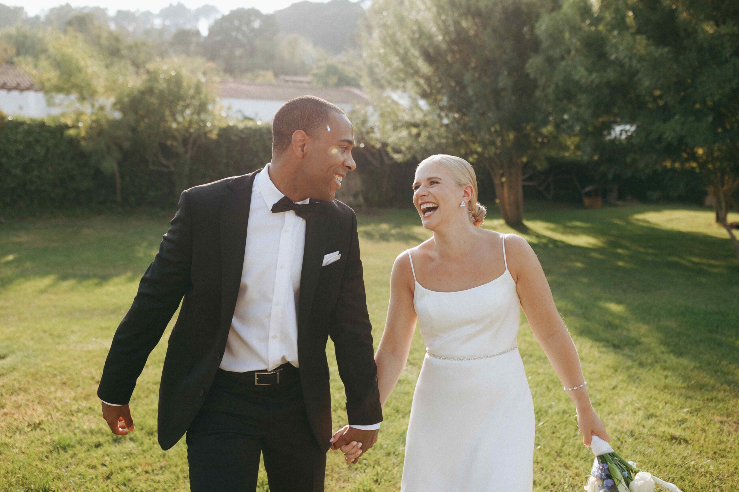 Couple celebrating their destination wedding in Portugal